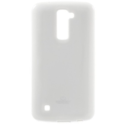 LG K10 ir K420N Mercury balts cieta silikona (TPU) apvalks / vacins.lv
