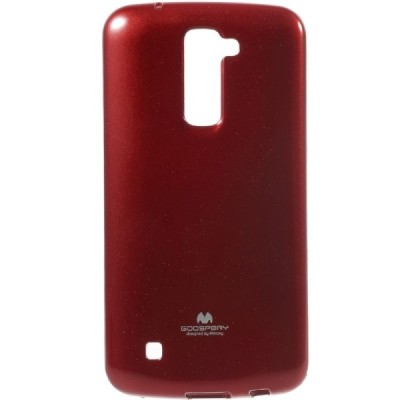LG K10 ir K420N Mercury sarkans cieta silikona (TPU) apvalks / vacins.lv