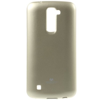 LG K10 ir K420N Mercury zelta cieta silikona (TPU) apvalks / vacins.lv