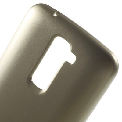 LG K10 ir K420N Mercury zelta cieta silikona (TPU) apvalks / vacins.lv