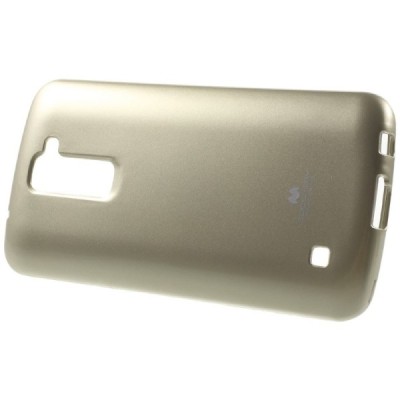 LG K10 ir K420N Mercury zelta cieta silikona (TPU) apvalks / vacins.lv
