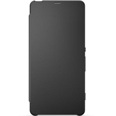 Oficiāls Sony Xperia XA Style Cover Flip melns atvērams maciņš SCR54 (maks) / Vacins.lv