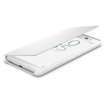 Oficialius Sony Xperia XA Style Cover Flip baltas atverčiamas dėklas SCR54 / Priedai.lt