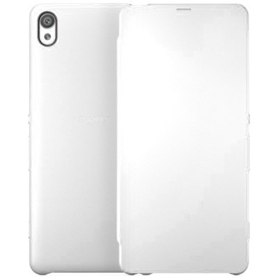 Oficialius Sony Xperia XA Style Cover Flip baltas atverčiamas dėklas SCR54 / Priedai.lt