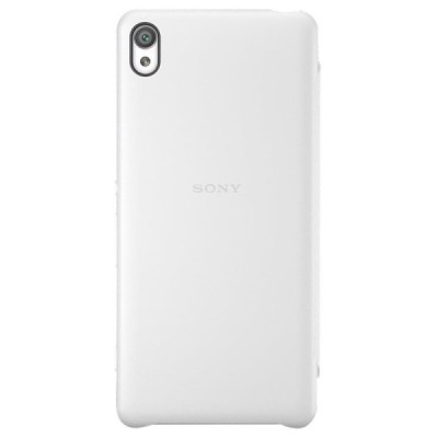 Oficialius Sony Xperia XA Style Cover Flip baltas atverčiamas dėklas SCR54 / Priedai.lt