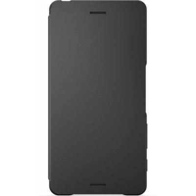 Oficiāls Sony Xperia X Style Cover Flip melns atvērams maciņš SCR52 (maks) / Vacins.lv