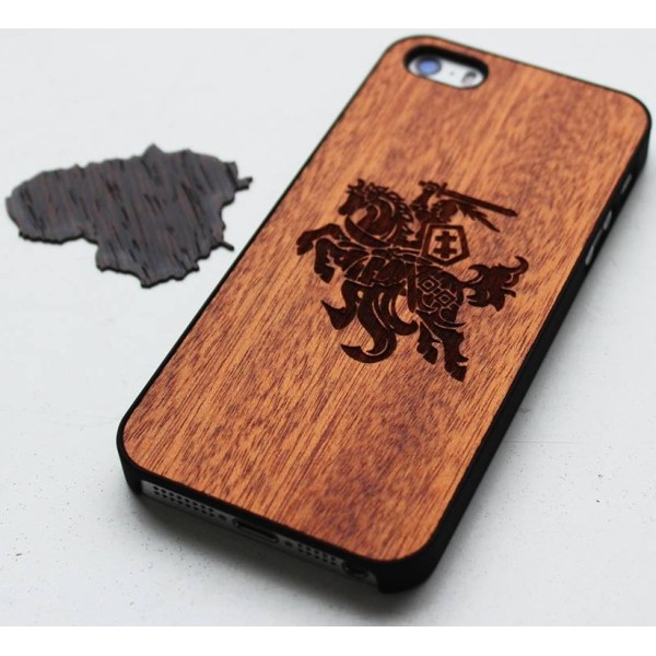 „Crafted Cover“ natūralaus medžio dėklas - Vytis (iPhone 5 / 5S / SE 2016)