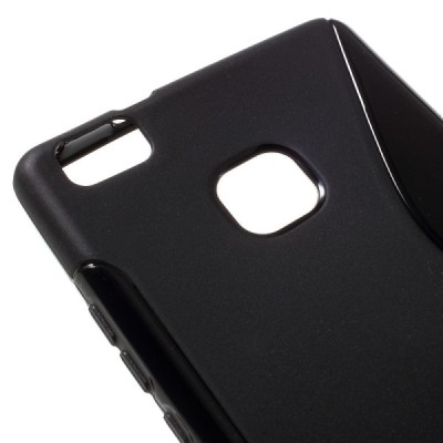 Huawei P9 Lite (Huawei Ascend P9 Lite, Huawei G9 Lite) kieto silikono TPU juodas dėklas - nugarėlė / Priedai.lt