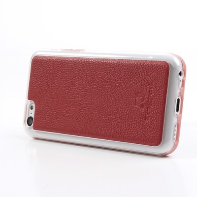 „Kingpad“ Leather sērijas sarkans ādas un izturīgas plastmasas Apple iPhone 5C apvalks / Vacins.lv