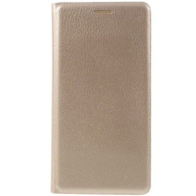 Samsung Galaxy J3 2016 (J320) zelta atvēramais Smart Wallet ādas maciņš - maks / Vacins.lv