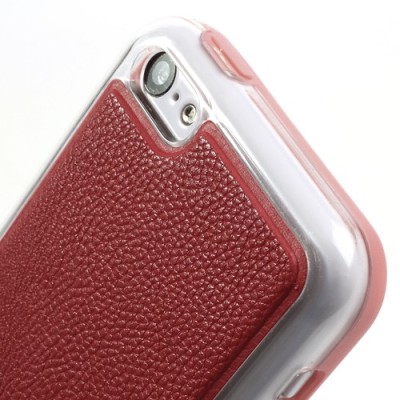 „Kingpad“ Leather sērijas sarkans ādas un izturīgas plastmasas Apple iPhone 5C apvalks / Vacins.lv