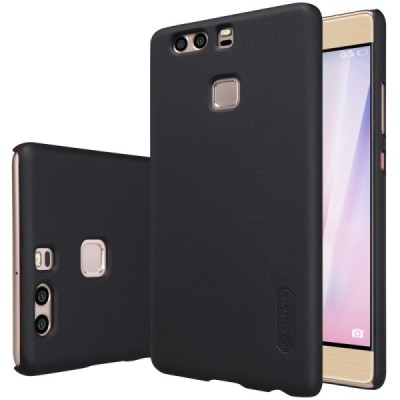 Huawei P9 Nillkin Frosted Shield juodas plastikinis dėklas / Priedai.lt