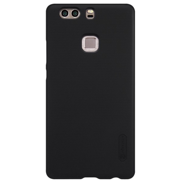 „Nillkin“ Frosted Shield dėklas - juodas + apsauginė ekrano plėvelė (P9 Plus)