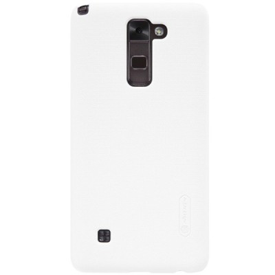 LG Stylus 2 (K520) Nillkin Frosted Shield balts plastmasas apvalks + ekrāna aizsargplēve / Vacins.lv