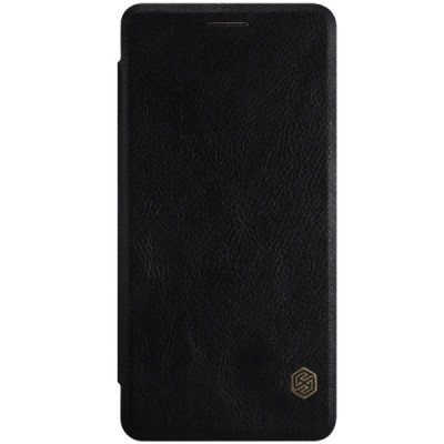 Greznais „Nillkin“ Qin sērijas ādas atvērams melns OnePlus 3 (Three) maciņš / Vacins.lv