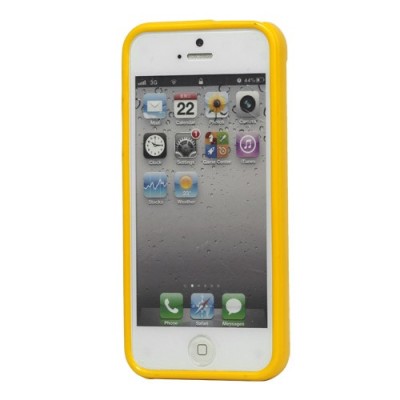 Apple iPhone 5, 5S Mercury Color dzeltens cieta silikona (TPU) futrālis / Vacins.lv