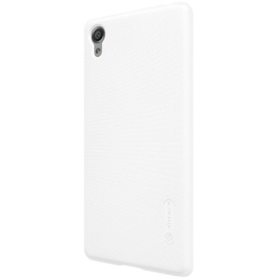 Nillkin Frosted Shield Sony Xperia X Performance baltas plastikinis dėklas + apsauginė ekrano plėvelė / Priedai.lt