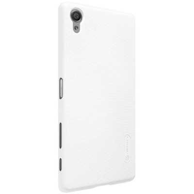 Nillkin Frosted Shield Sony Xperia X Performance baltas plastikinis dėklas + apsauginė ekrano plėvelė / Priedai.lt