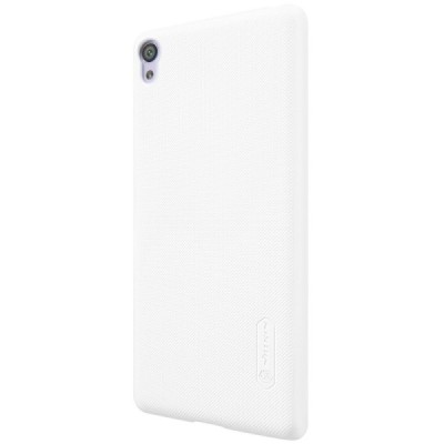 Sony Xperia XA Nillkin Frosted Shield balts plastmasas futrālis + ekrāna aizsargplēve / Vacins.lv