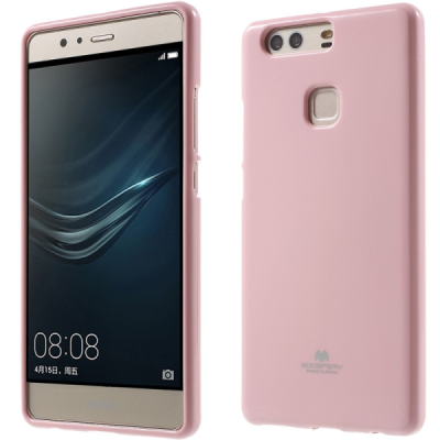Huawei P9 Plus šviesiai rožinis Mercury kieto silikono (TPU) dėklas - nugarėlė / Priedai.lt
