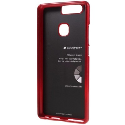 Huawei P9 Plus Mercury sarkans cieta silikona (TPU) apvalks / vacins.lv