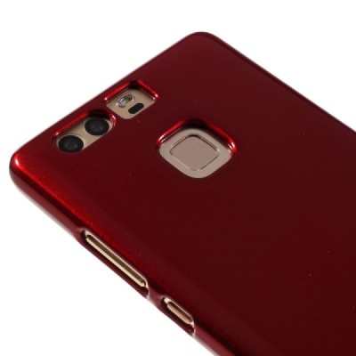 Huawei P9 Mercury sarkans cieta silikona (TPU) apvalks / vacins.lv