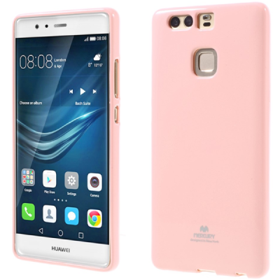 Huawei P9 Mercury gaiši rozs cieta silikona (TPU) apvalks / vacins.lv