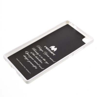 Huawei P8 baltas Mercury kieto silikono (TPU) dėklas - nugarėlė / Priedai.lt
