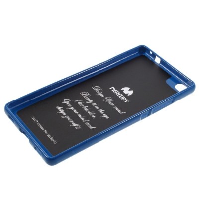 Huawei P8 mėlynas Mercury kieto silikono (TPU) dėklas - nugarėlė / Priedai.lt