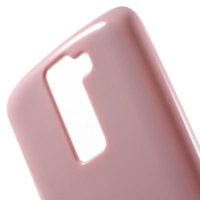 LG K8 Mercury gaiši rozs cieta silikona (TPU) apvalks / vacins.lv