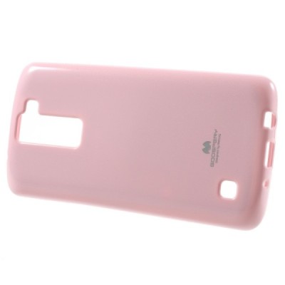 LG K8 Mercury gaiši rozs cieta silikona (TPU) apvalks / vacins.lv
