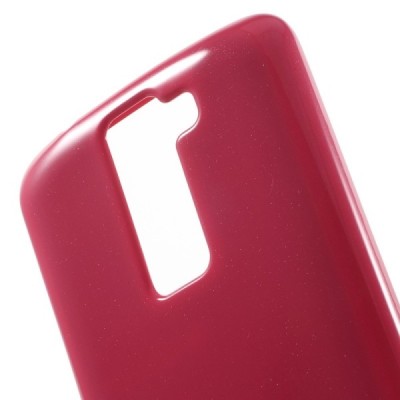 LG K8 Mercury tumši rozs cieta silikona (TPU) apvalks / vacins.lv