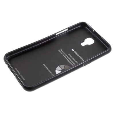 LG X-Screen (K500N) Mercury melns cieta silikona (TPU) apvalks / vacins.lv
