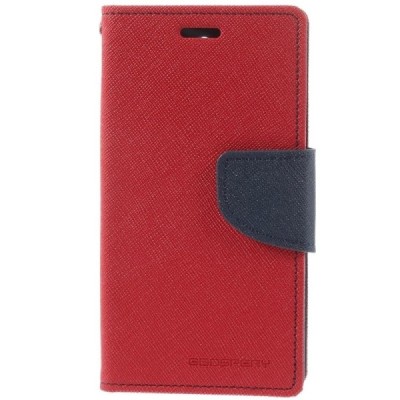 Sony Xperia Z3 Compact Mercury raudonas atverčiamas dėklas - piniginė / Priedai.lt