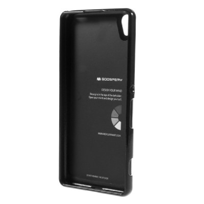 Sony Xperia XA Mercury melns cieta silikona (TPU) apvalks / vacins.lv