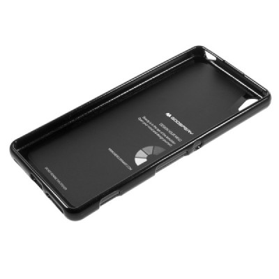 Sony Xperia XA Mercury melns cieta silikona (TPU) apvalks / vacins.lv