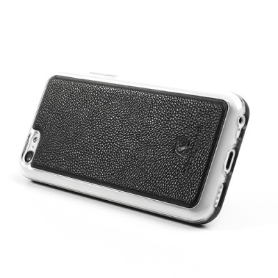 „Kingpad“ Leather sērijas melns ādas un izturīgas plastmasas Apple iPhone 5C apvalks / Vacins.lv