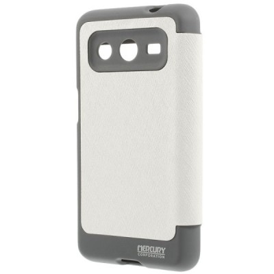 Samsung Galaxy Core 2 (G355) „Mercury“ Goospery atvēramais balts maciņš / Vacins.lv