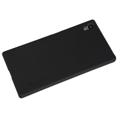 Sony Xperia Z5 Nillkin Frosted Shield melns plastmasas apvalks / vacins.lv