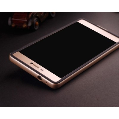 Huawei P8 „IPAKY“ cieta silikona (TPU) melns apvalks (apmales - zeltā krāsā) / Vacins.lv