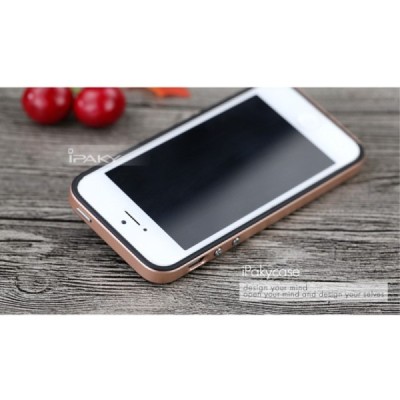 Apple iPhone SE, Apple iPhone 5 ir Apple iPhone 5S „IPAKY“ kieto silikono TPU juodas (rožiniais apvadais) dėklas - nugarėlė / Pr