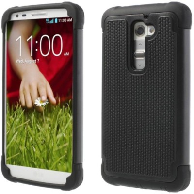 Pastiprinātas aizsardzības melns LG G2 D802 apvalks / Vacins.lv