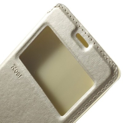 Sony Xperia XA Roar Noble ādas atvēramais zelta futrālis / Vacins.lv