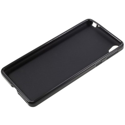 Sony Xperia E5 (Sony Xperia E5 Dual) cieta silikona (TPU) melns apvalks / vacins.lv