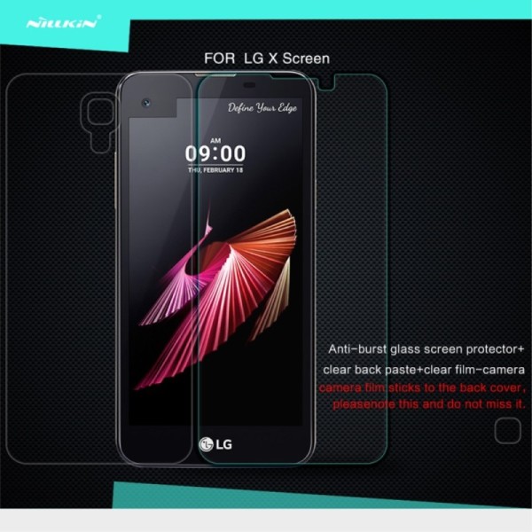„Nillkin“ 9H Tempered Glass ekrāna aizsargstikls 0.33 mm + aizsargplēve aizmugurējām vāciņam (X-Screen)