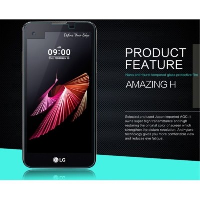 LG X-Screen (K500N) Nillkin 9H Tempered Glass ekrāna aizsargstikls / Vacins.lv