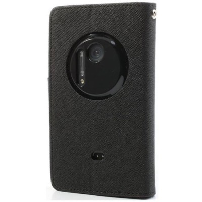 Nokia Lumia 1020 Mercury atvērams melns maciņš (maks) / Vacins.lv