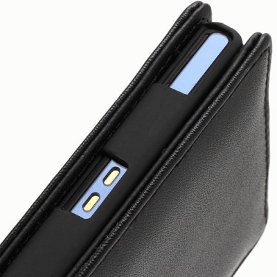 Atverčiamas Sony Xperia Z  juodas odinis dėklas / Priedai.lt