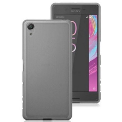 Sony Xperia X Performance kieto silikono TPU skaidrus, pilkas dėklas - nugarėlė / Priedai.lt