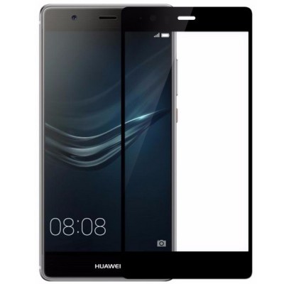 Huawei P9 Plus „Nillkin“ 9H Tempered Glass sustiprintos apsaugos juodas pilnai dengiantis apsauginis ekrano stiklas 0,33 mm / Pr
